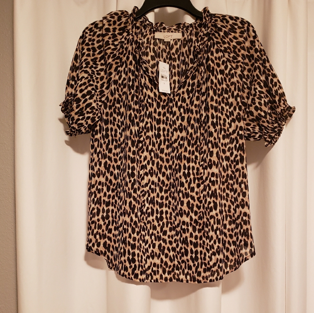 Loft leopard print top